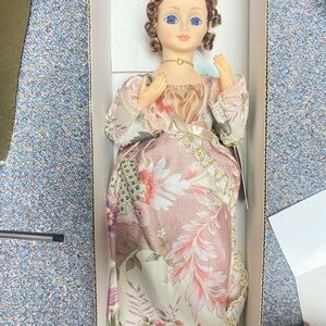 Floral Porcelain Doll with Pink Dress ELIZABETH KORTRIGHT MONROE